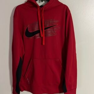 Nike Red And Black Hoodie Therma-Fit